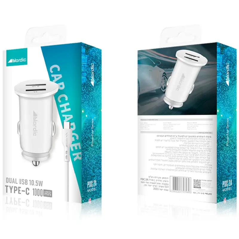 מטען מהיר לרכב USB-C לאייפון 18W